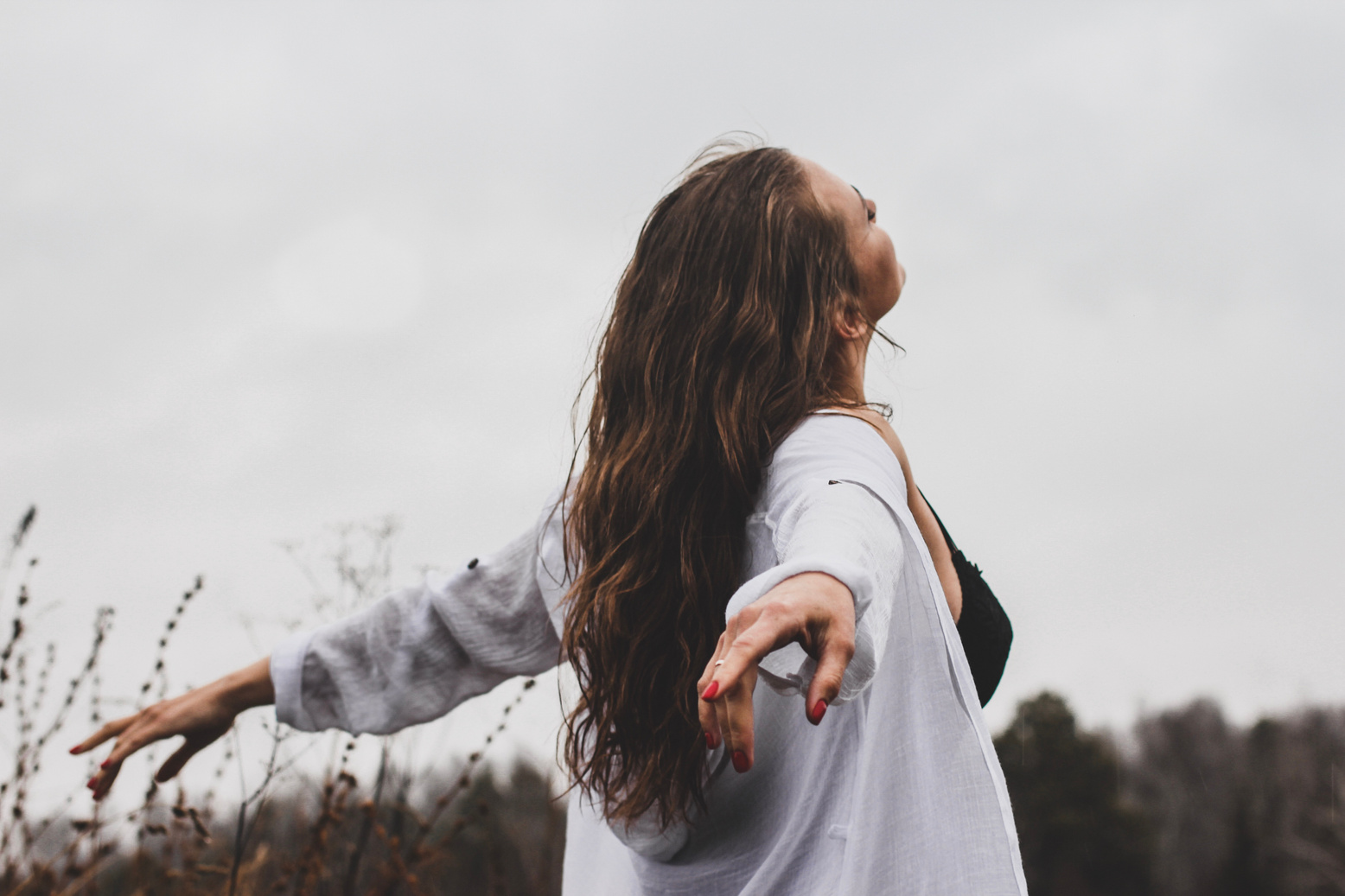 Woman Standing Outdoors